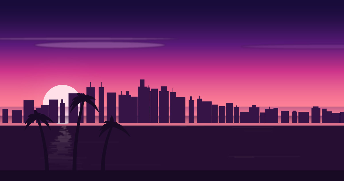 Illustrated view of Miami