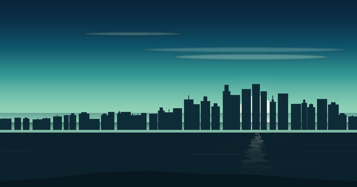 Illustrated view of Rotterdam