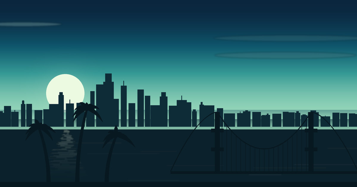 Illustrierte Ansicht von San Diego