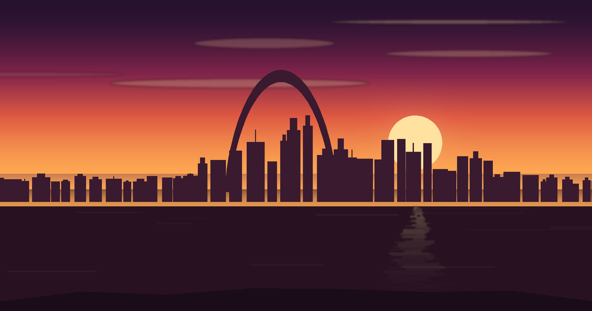 Illustrated view of St. Louis